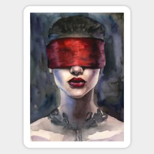 Blindfolded Sticker